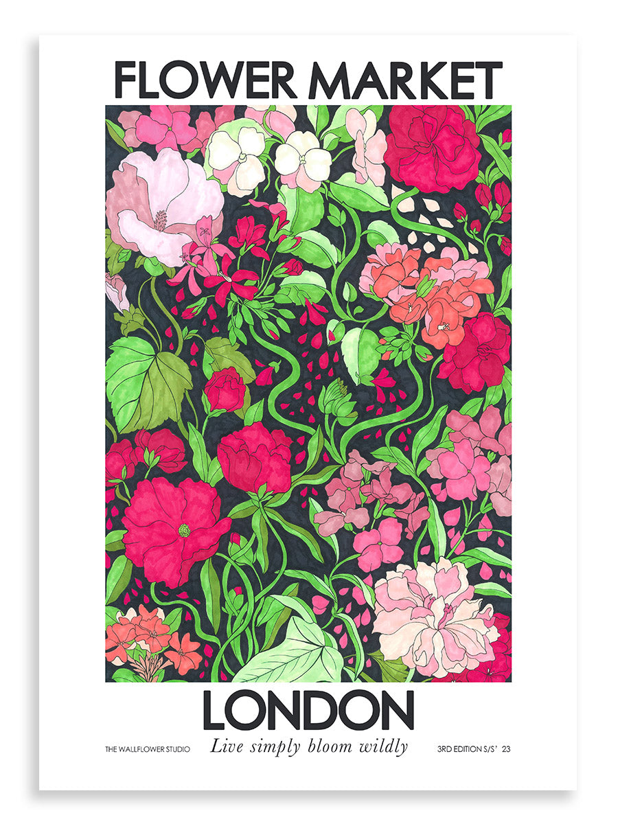 Flower Market A3 Print