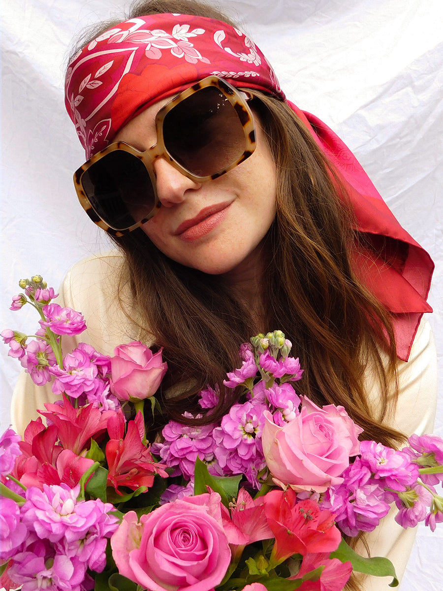 Tuliptastic Silk Scarf