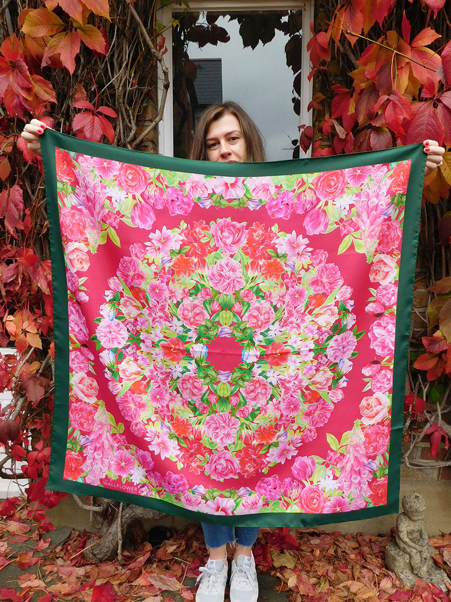 Paradise Garden Silk Scarf