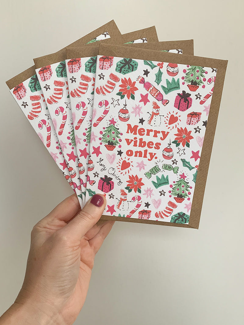 Merry Vibes Only A6 Card Pack