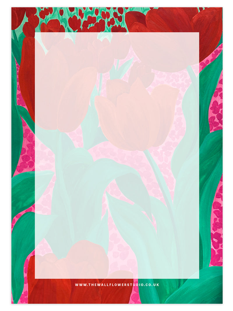 Tulipa A5 Notecard