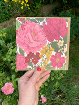 Floral Print Square Card